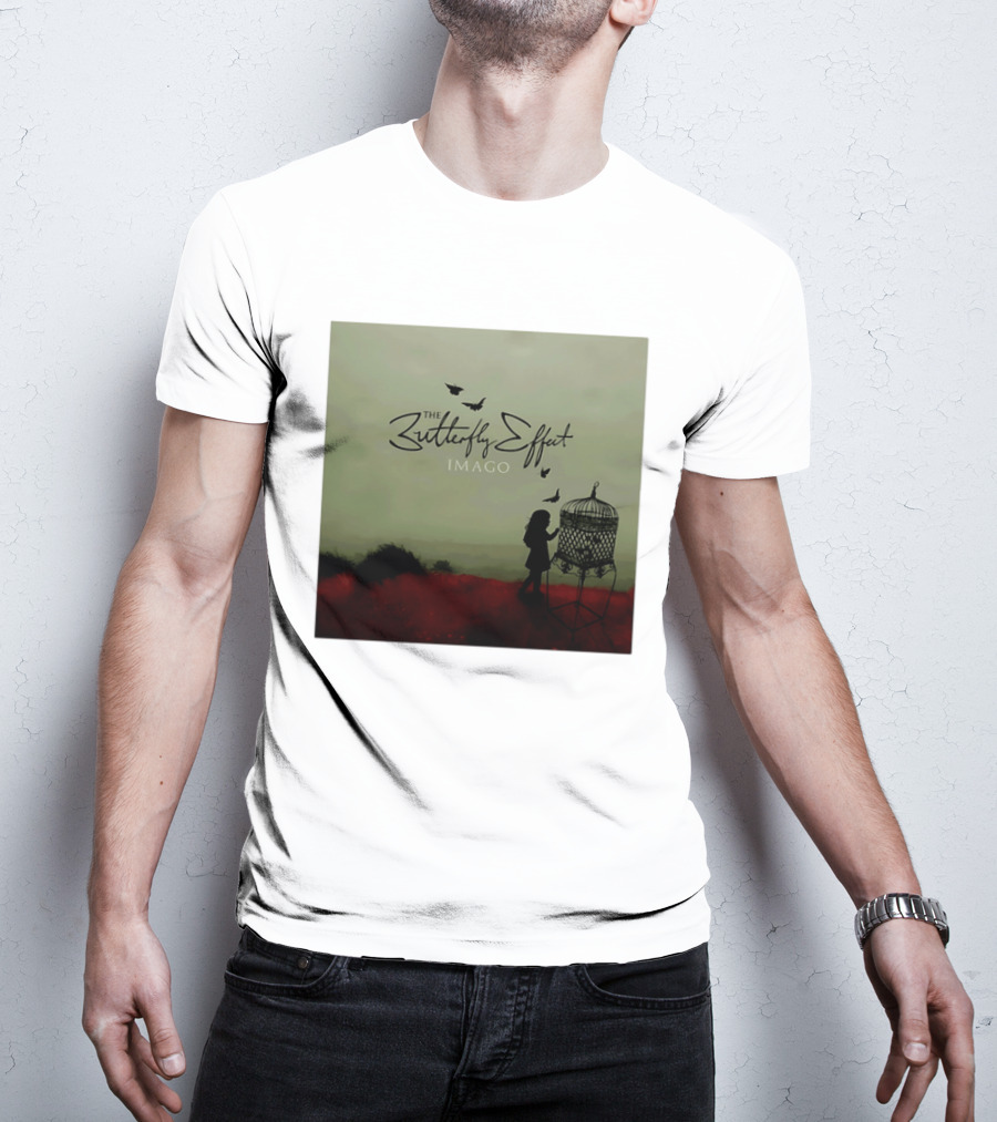 The Butterfly Effect IMAGO Silhouette With Birdcage And Butterflies T-Shirt