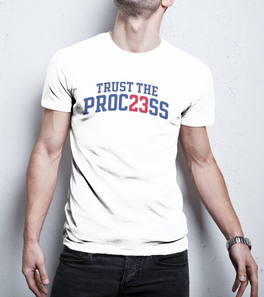 TRUST THE PROC23SS Basketball 23 Blue Red T-Shirt