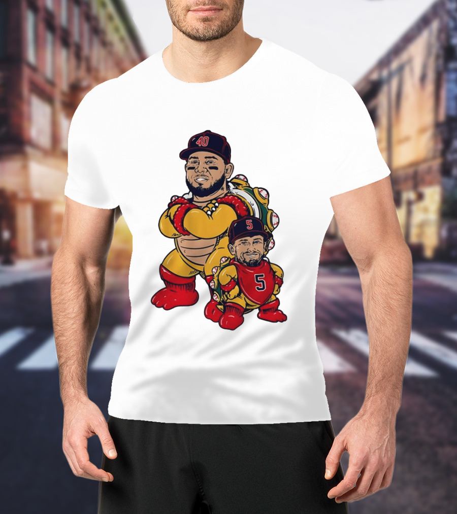 Bowser And Mini Bowser Willson Contreras Caleb Durbin Boston Red Sox T-Shirt