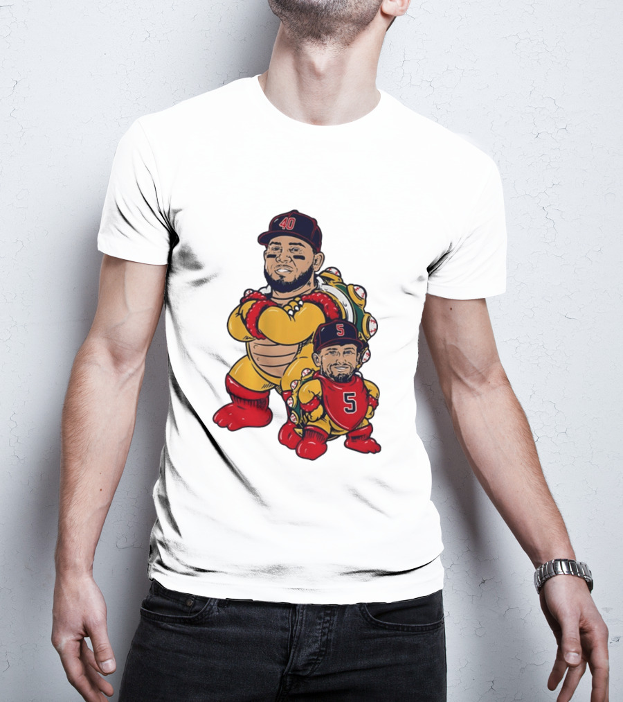 Bowser And Mini Bowser Willson Contreras Caleb Durbin Boston Red Sox T-Shirt