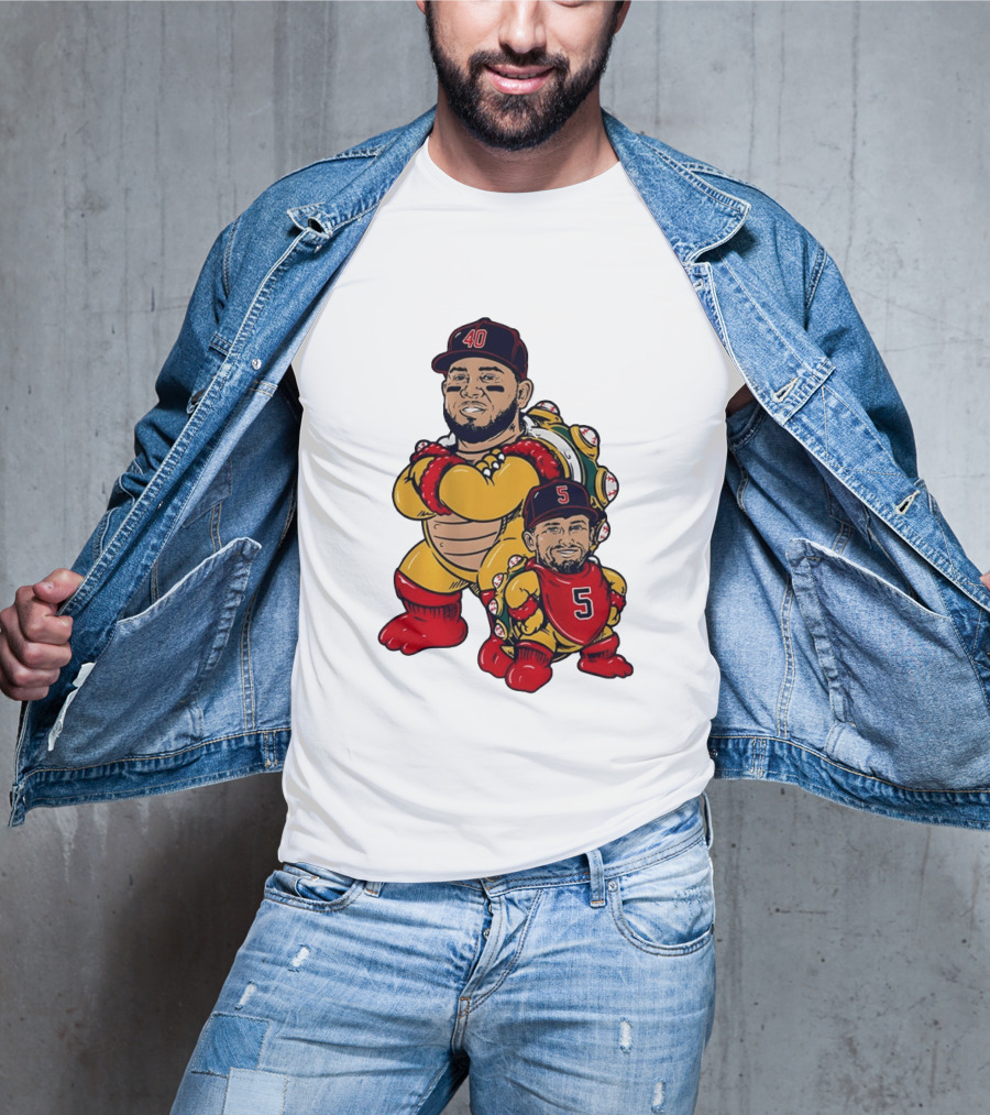 Bowser And Mini Bowser Willson Contreras Caleb Durbin Boston Red Sox T-Shirt
