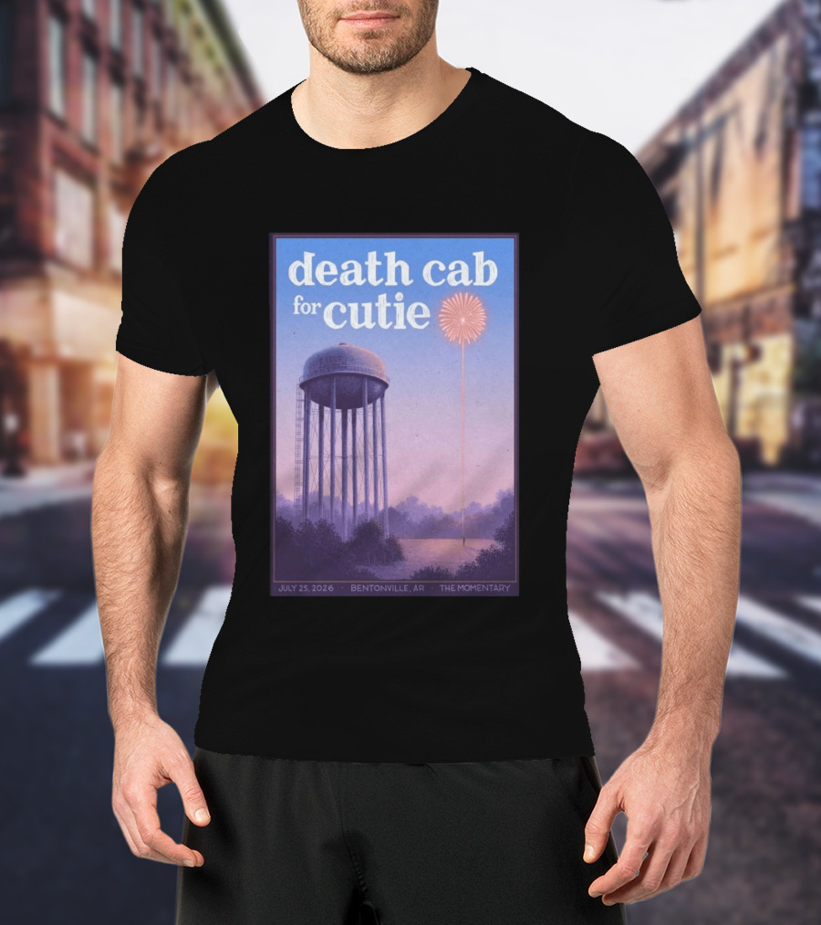Death Cab For Cutie July 25 2026 The Momentary Bentonville AR Water Tower Firework T-Shirt