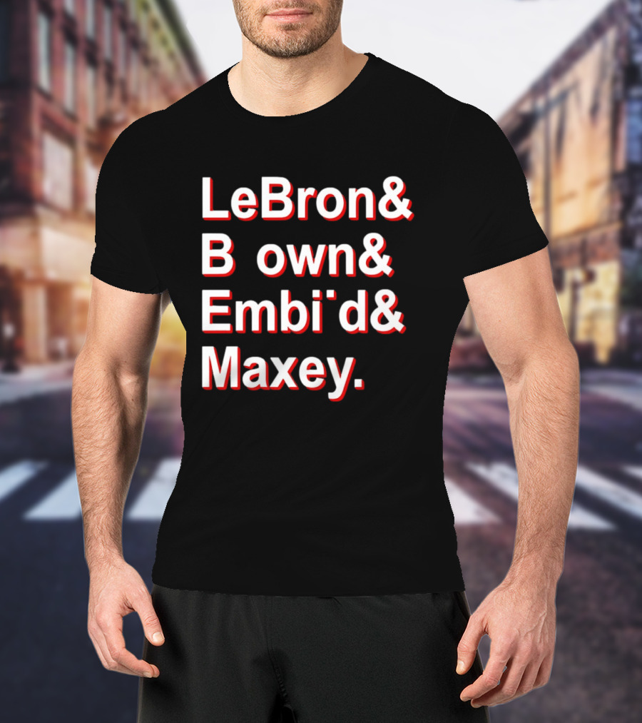 LeBron Brown Embiid Maxey Philadelphia 76ers NBA 2026 T-Shirt