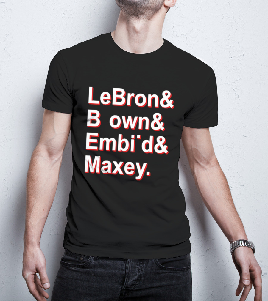 LeBron Brown Embiid Maxey Philadelphia 76ers NBA 2026 T-Shirt