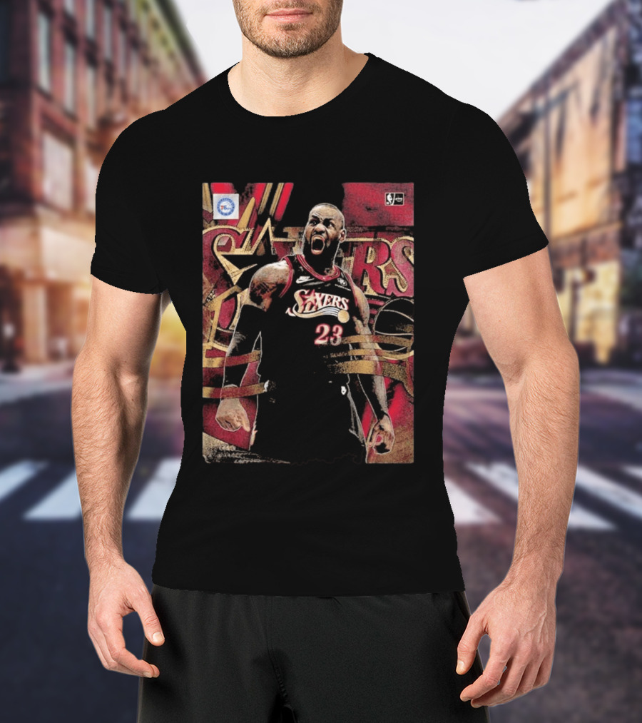 Lebron James Joins Philadelphia 76ers Number 23 NBA Team Jersey T-Shirt