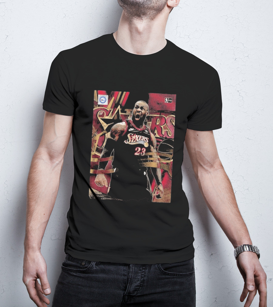 Lebron James Joins Philadelphia 76ers Number 23 NBA Team Jersey T-Shirt