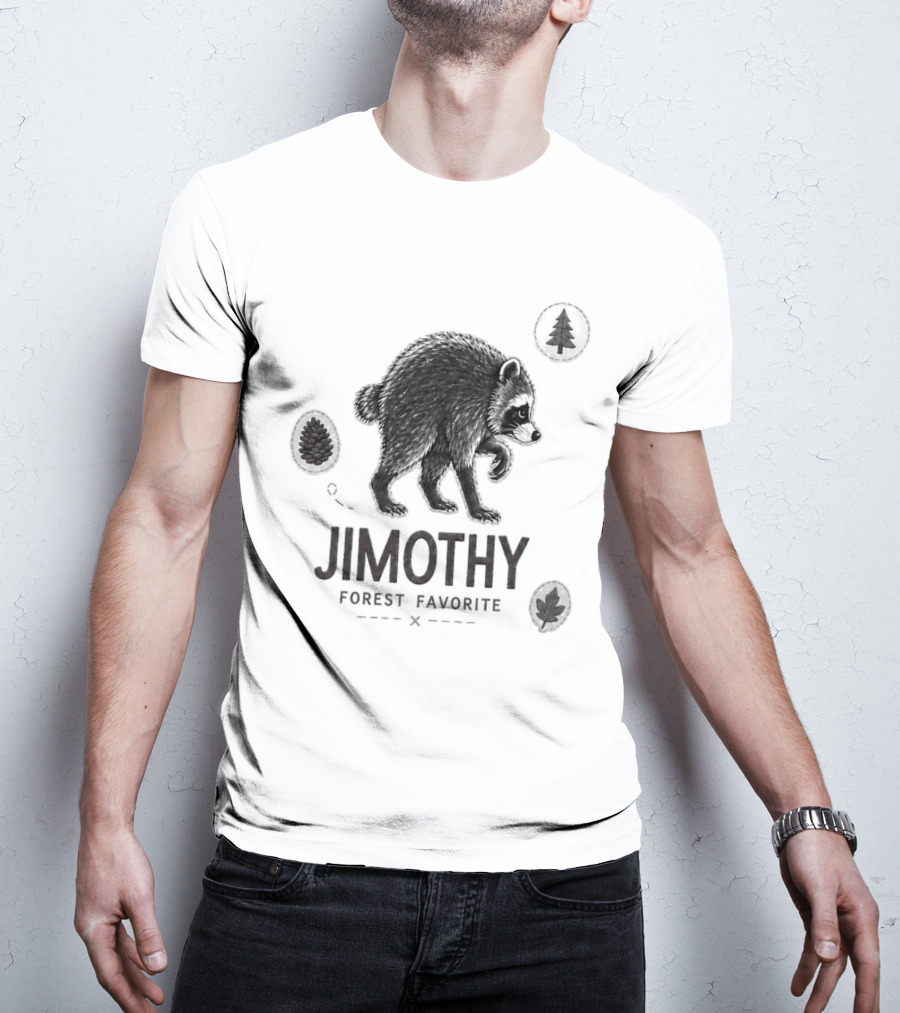 Jimothy Forest Favorite Bear Silhouette And Trees T-Shirt