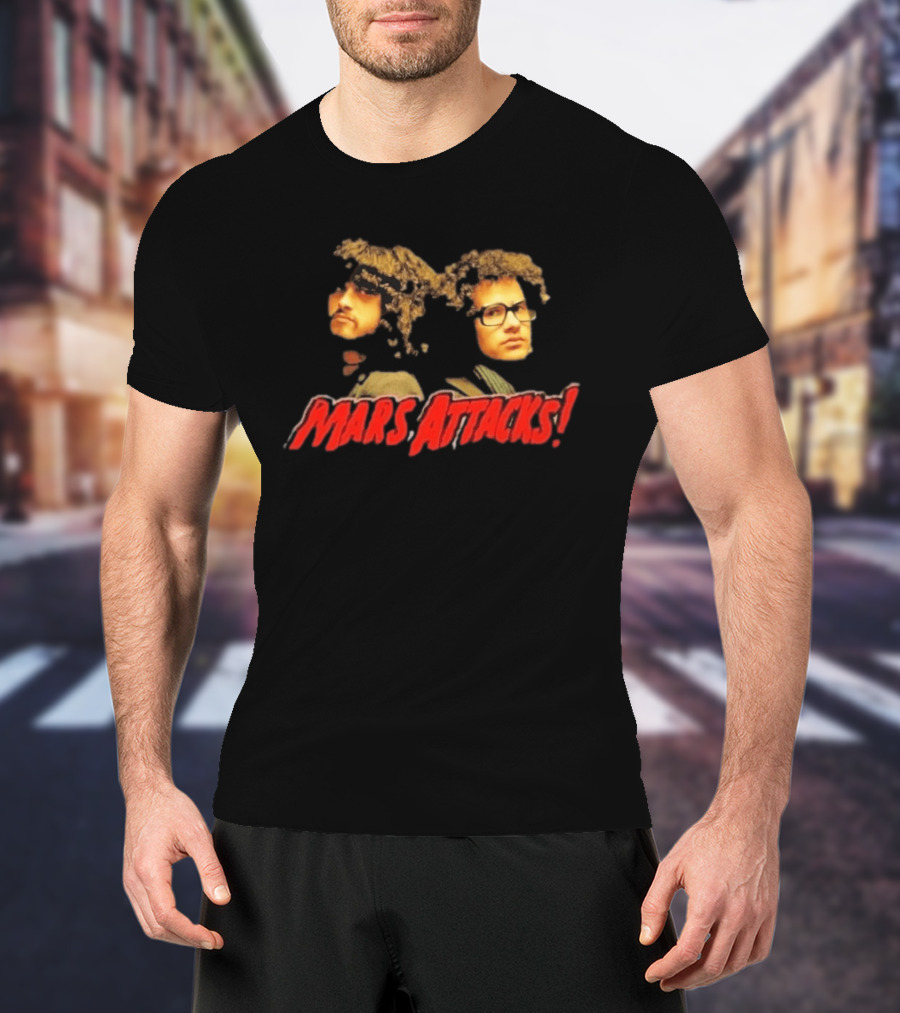 Omar Rodríguez López Cedric Bixler Zavala Mars Attacks Collaboration T-Shirt