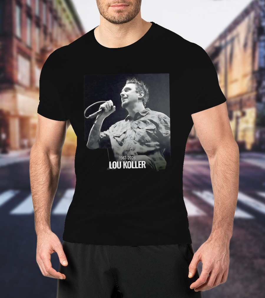 1967 2026 Lou Koller Microphone Plaid Black And White T-Shirt