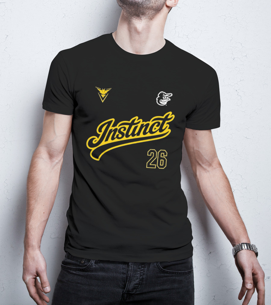 2026 Instinct Orioles Pokémon GO Night Team Yellow 26 T-Shirt