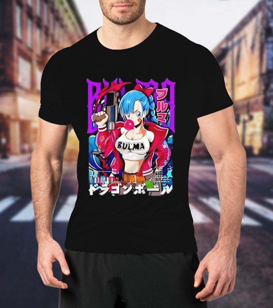 Bulma Dragon Ball Bulma Anime Manga Character Japan Kanji Street T-Shirt