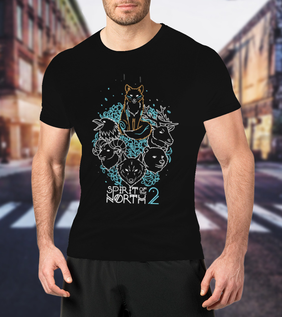 Spirit Of The North 2 Guardian Spirits Animal Circle T-Shirt