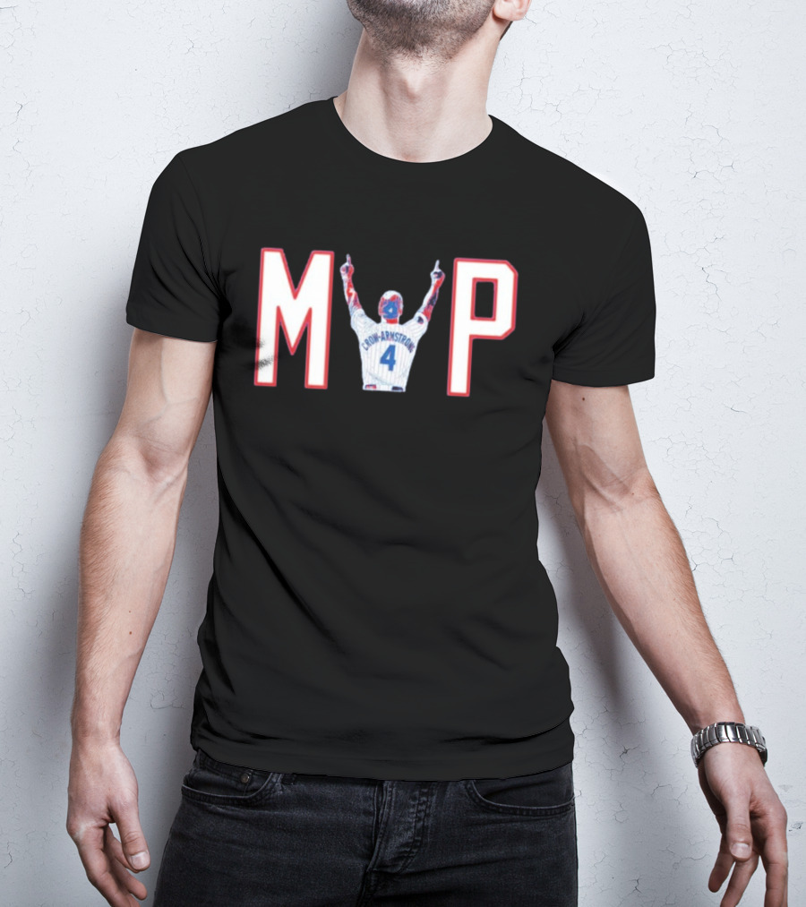 Chicago Cubs Crow Armstrong MVP 4 Baseball Celebration T-Shirt