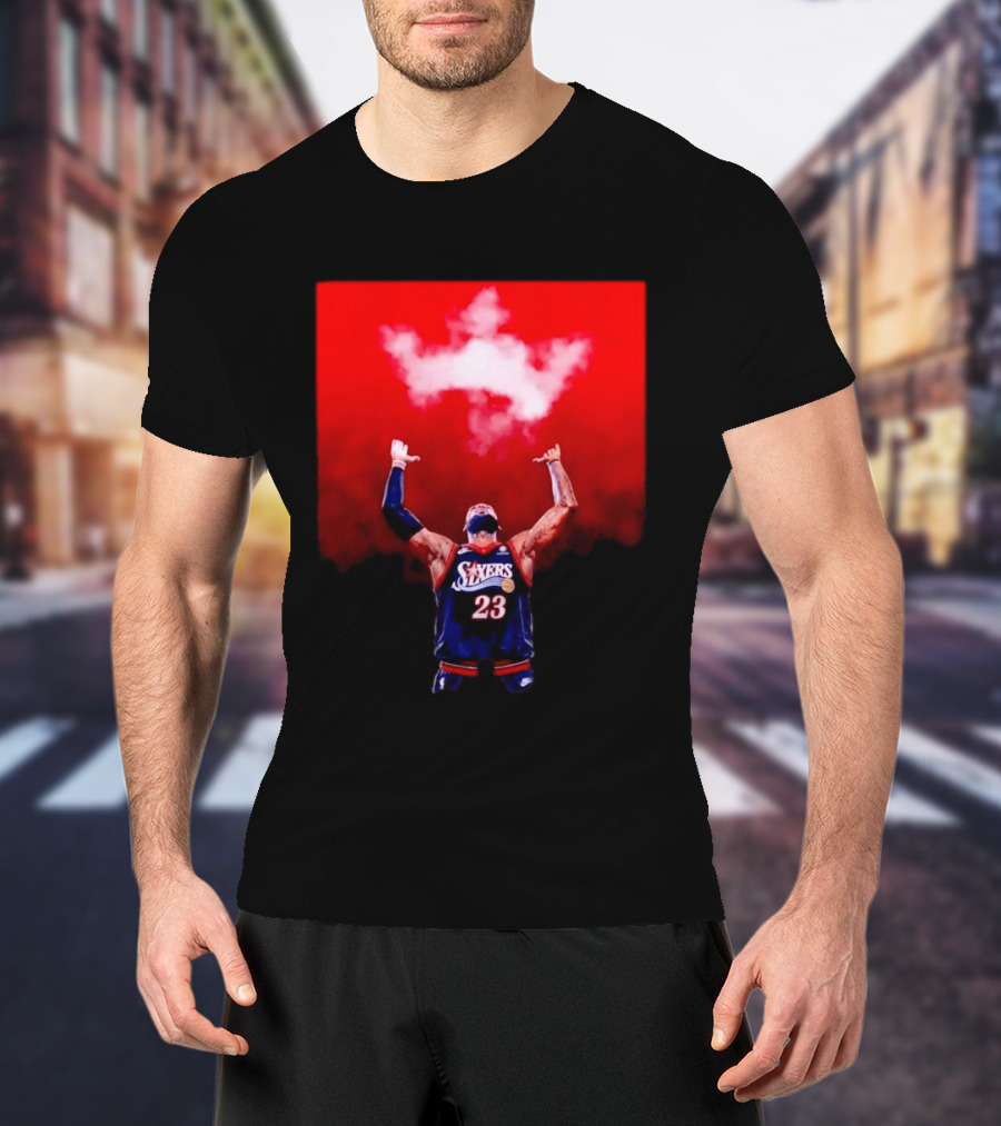 Philadelphia 76ers LeBron James Number 23 Cloud Crown T-Shirt