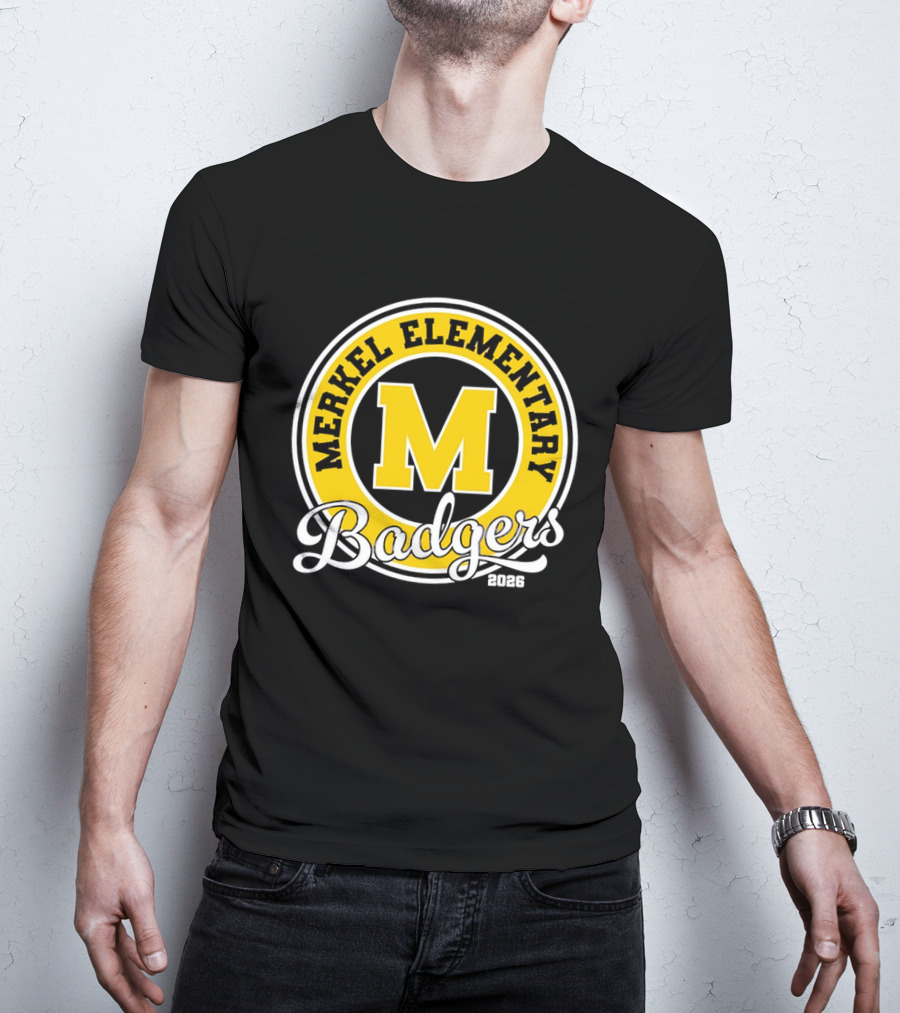 Merkel Elementary Badgers Class Of 2026 M Circle T-Shirt