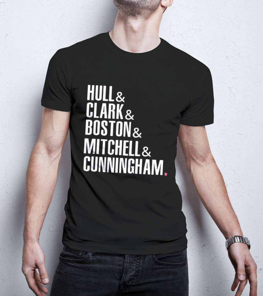 Hull Clark Boston Mitchell Cunningham Indiana Fever WNBA Basketball 2026 T-Shirt