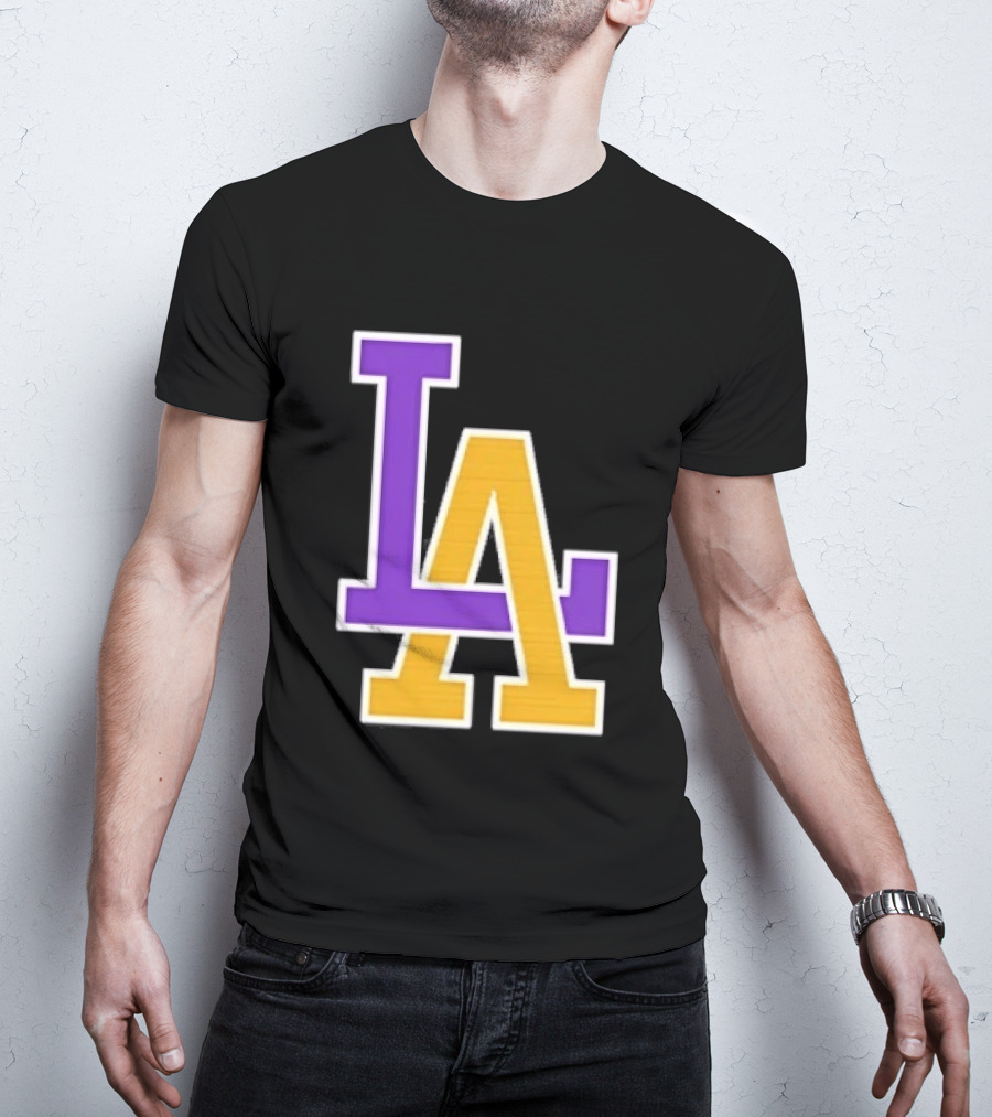 Los Angeles Lakers Purple Gold LA T-Shirt