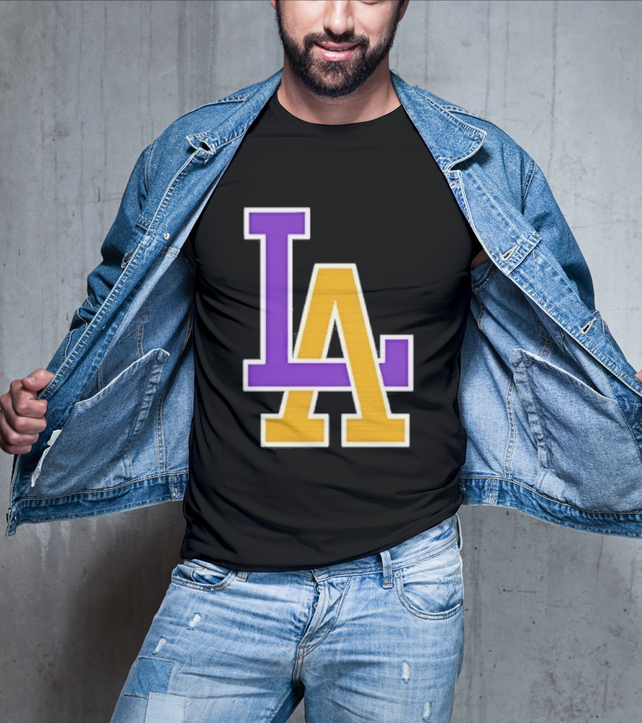 Los Angeles Lakers Purple Gold LA T-Shirt