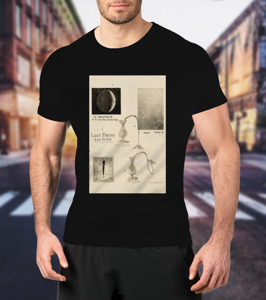 Lucy Dacus Live In July Asbury Park NJ Stone Pony Summer Stage 07 25 Opening Smidley Moon Stage T-Shirt