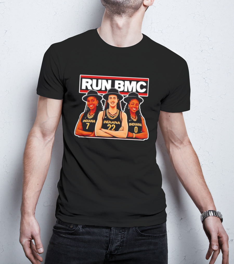 Indiana Fever Stars Run BMC Caitlin Clark Basketball Team Collaboration T-Shirt