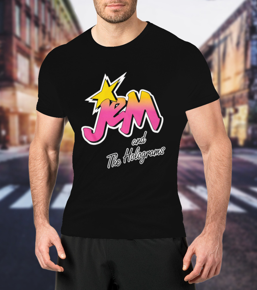 Jem And The Holograms 1980s Cartoon Logo Star Iconic Nostalgia T-Shirt