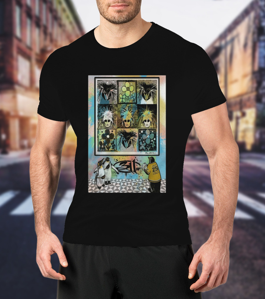 311 July 25 2026 Pittsburgh PA Penguins And Flowers By PaleoDesigns T-Shirt