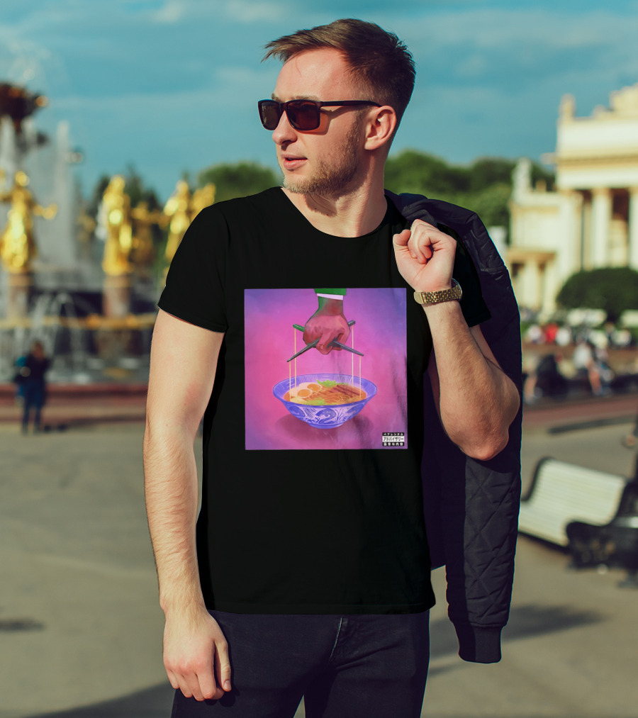 Parental Advisory Explicit Content Ramen Puppet Master Japanese Noodles Bowl T-Shirt