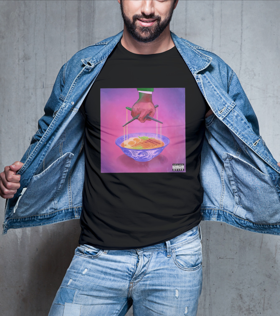 Parental Advisory Explicit Content Ramen Puppet Master Japanese Noodles Bowl T-Shirt