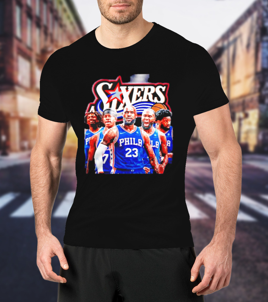 Philadelphia 76ers Star Players PHILA Jersey Sixers Basketball Team T-Shirt