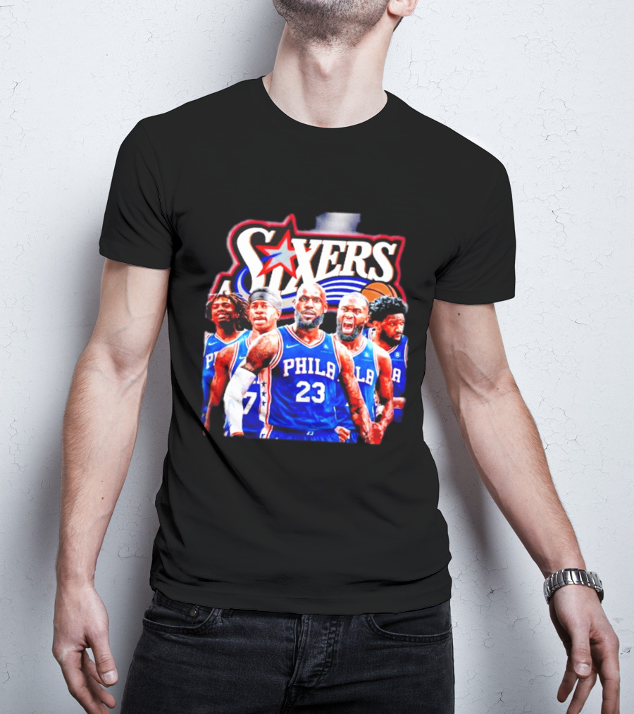 Philadelphia 76ers Star Players PHILA Jersey Sixers Basketball Team T-Shirt