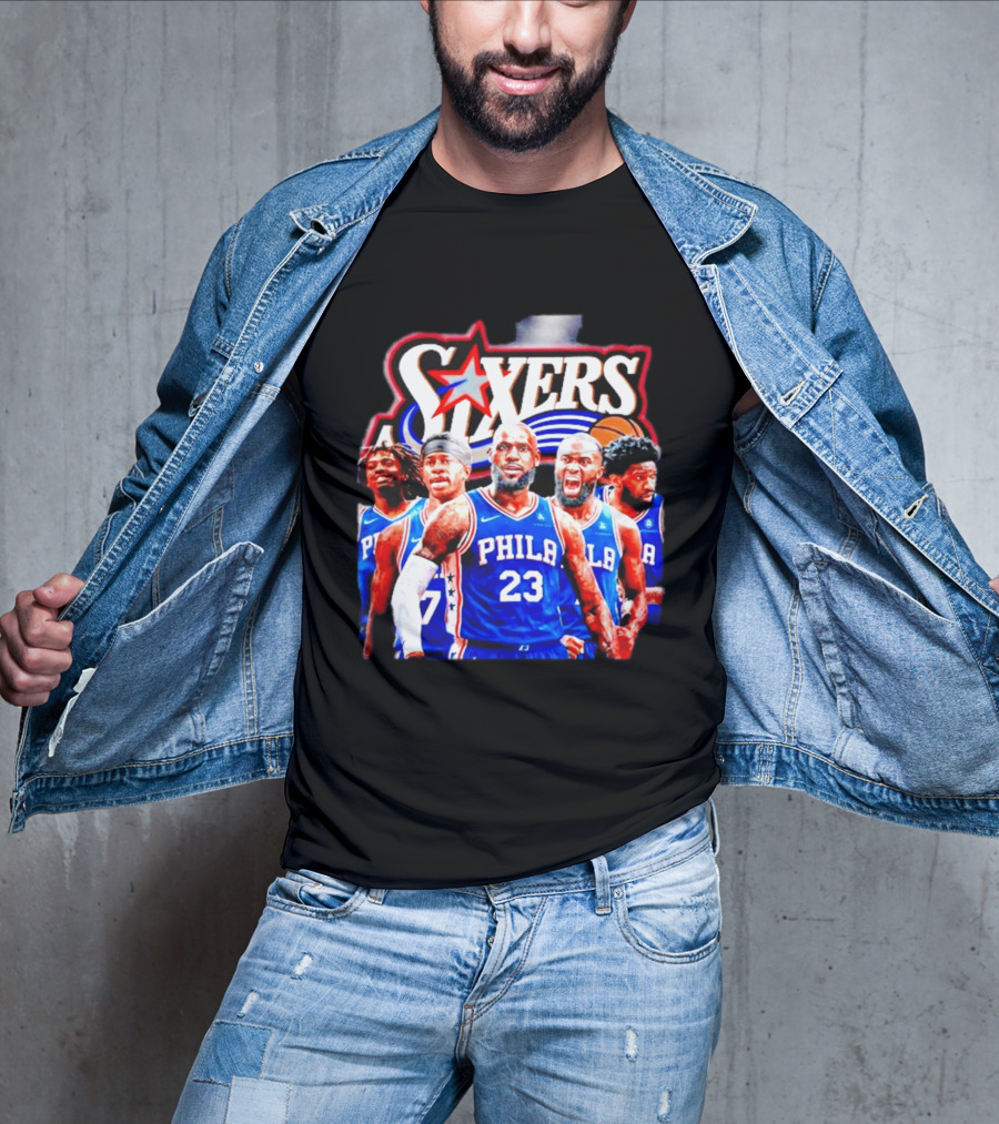 Philadelphia 76ers Star Players PHILA Jersey Sixers Basketball Team T-Shirt