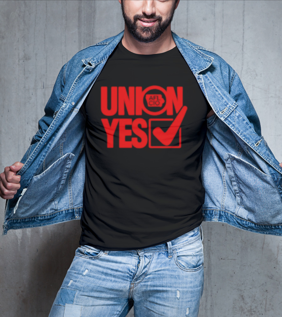 Union Yes AFL CIO Checkmark Labor Movement Empowerment T-Shirt