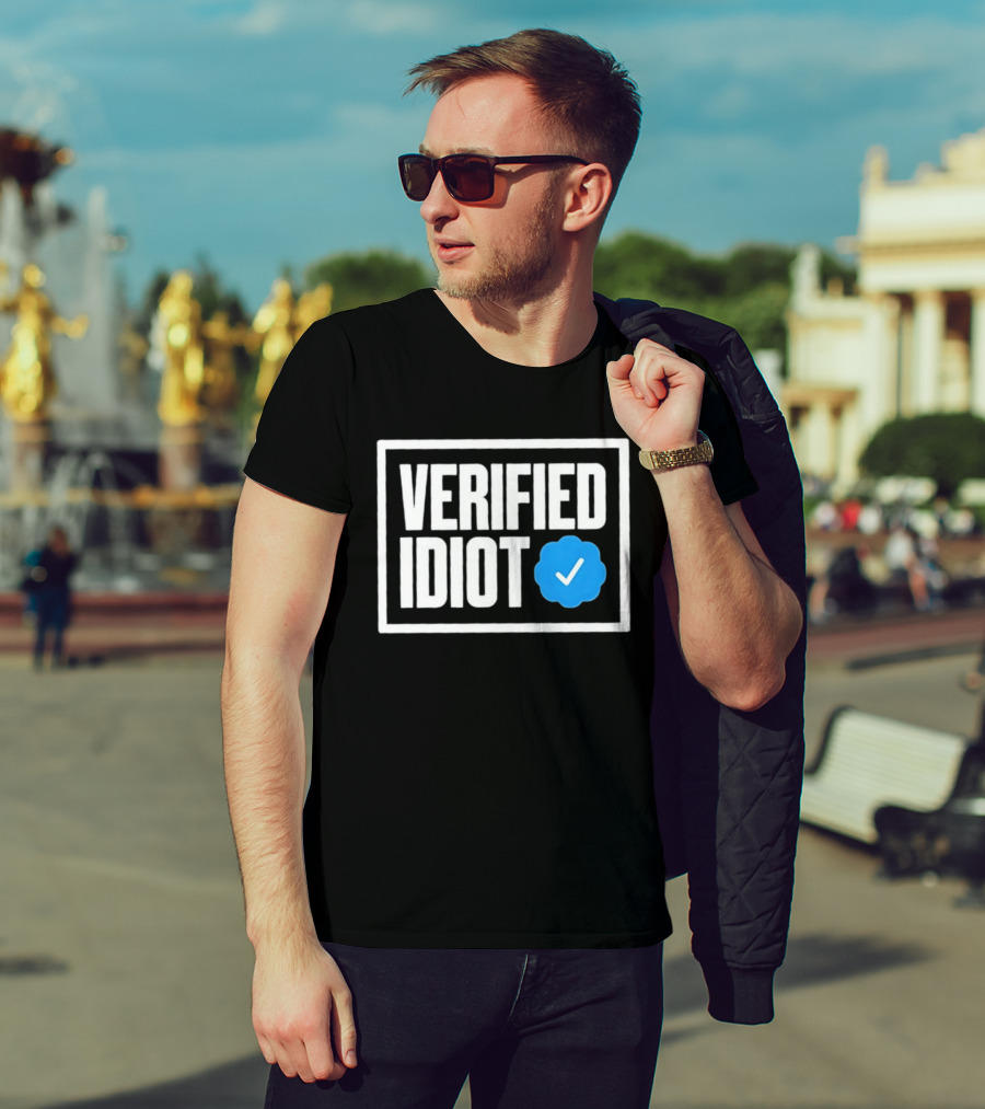 Verified Idiot Checkmark Box T-Shirt