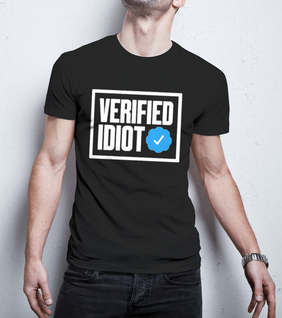 Verified Idiot Checkmark Box T-Shirt