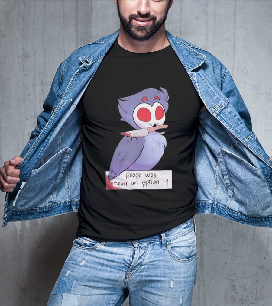 Stolas Helluva Boss Peace Was Never An Option Owl With Knife T-Shirt