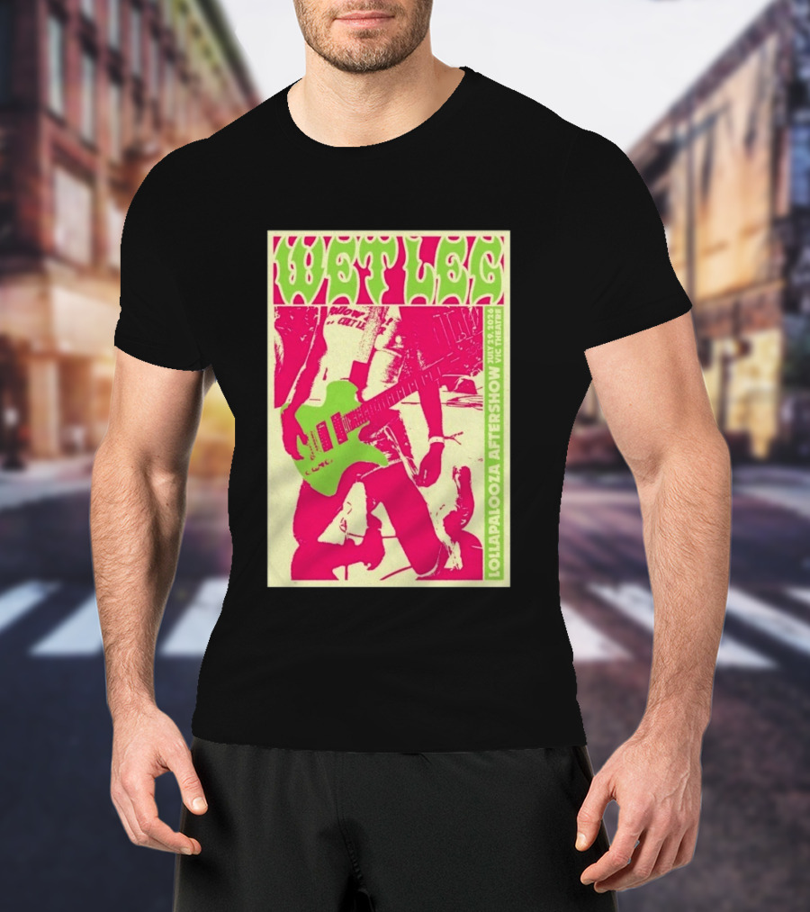Wet Leg July 29 2026 Lollapalooza Aftershow Vic Theatre Chicago IL T-Shirt