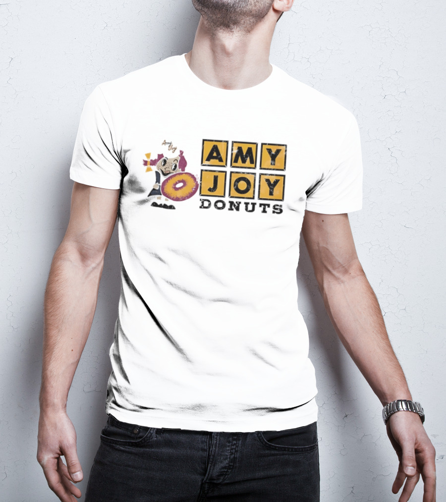 Amy Joy Donuts Retro Cartoon Character With Donut Image T-Shirt