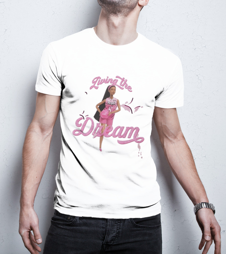 Living The Dream Barbie Angel 5 Basketball T-Shirt
