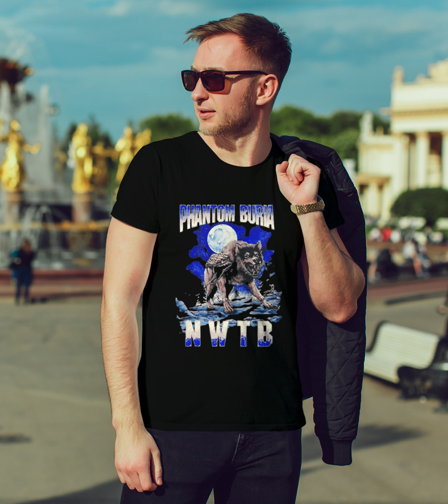 Phantom Burial NWTB Wolf And Snake Under Full Moon T-Shirt