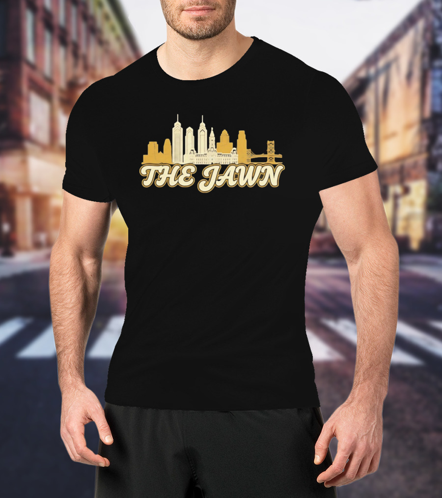 The Jawn Philadelphia Skyline LeBron James Philadelphia 76ers Basketball NBA T-Shirt