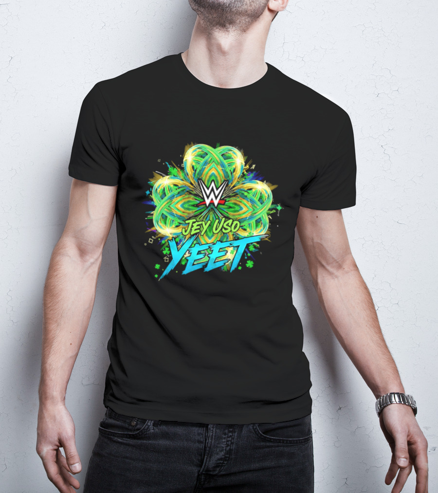 WWE Jey Uso Yeet St Patrick's Day 2026 Clover T-Shirt
