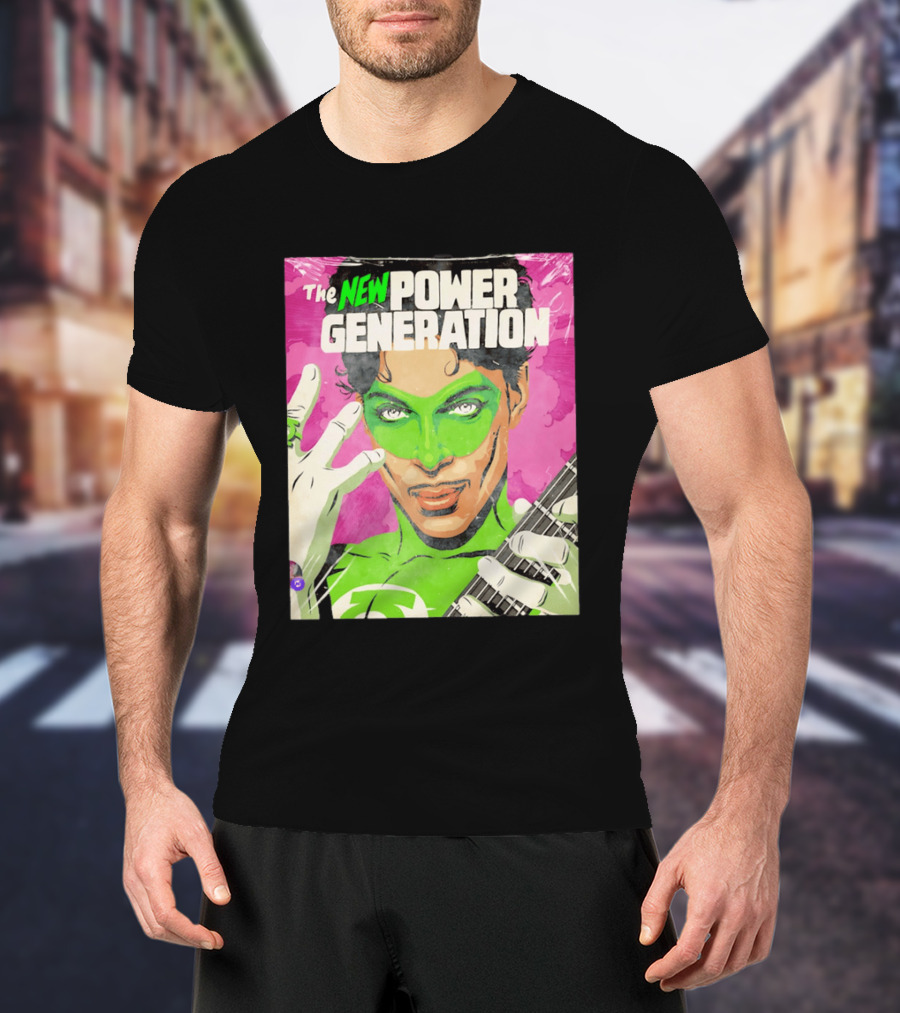 The New Power Generation Prince Green Lantern Guitar Hero T-Shirt