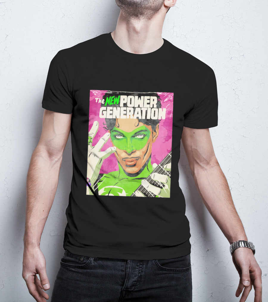 The New Power Generation Prince Green Lantern Guitar Hero T-Shirt