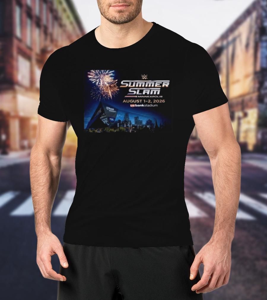 WWE SummerSlam Minneapolis August 1 2 2026 US Bank Stadium Event T-Shirt