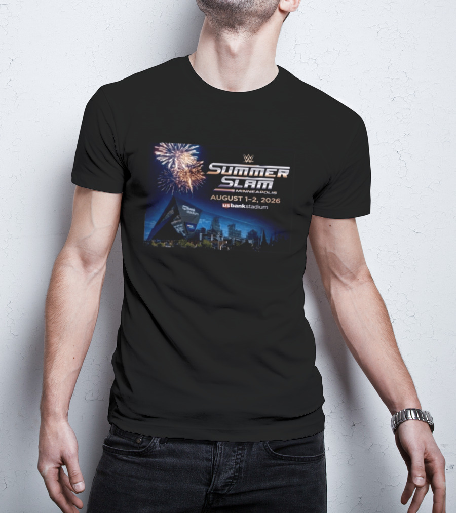 WWE SummerSlam Minneapolis August 1 2 2026 US Bank Stadium Event T-Shirt