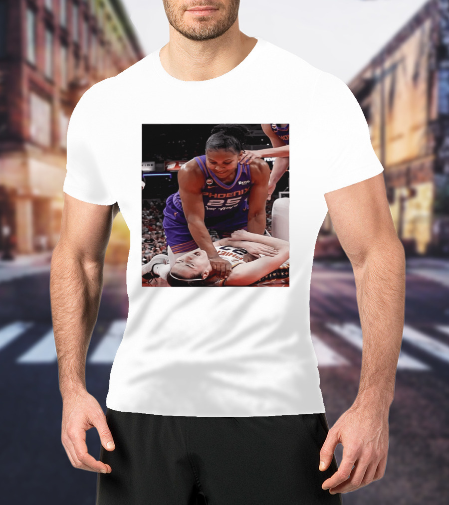 Brittney Griner Phoenix Mercury Caitlin Clark Indiana Fever NBA WNBA Crossover Moment T-Shirt