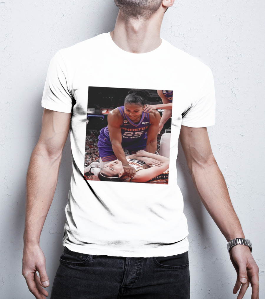 Brittney Griner Phoenix Mercury Caitlin Clark Indiana Fever NBA WNBA Crossover Moment T-Shirt