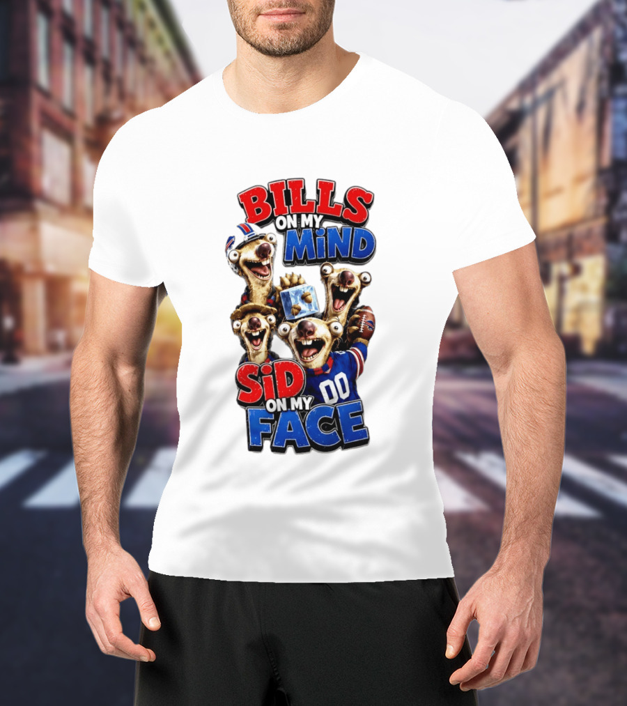 Buffalo Bills On My Mind Funny Sid Character Face Creation T-Shirt