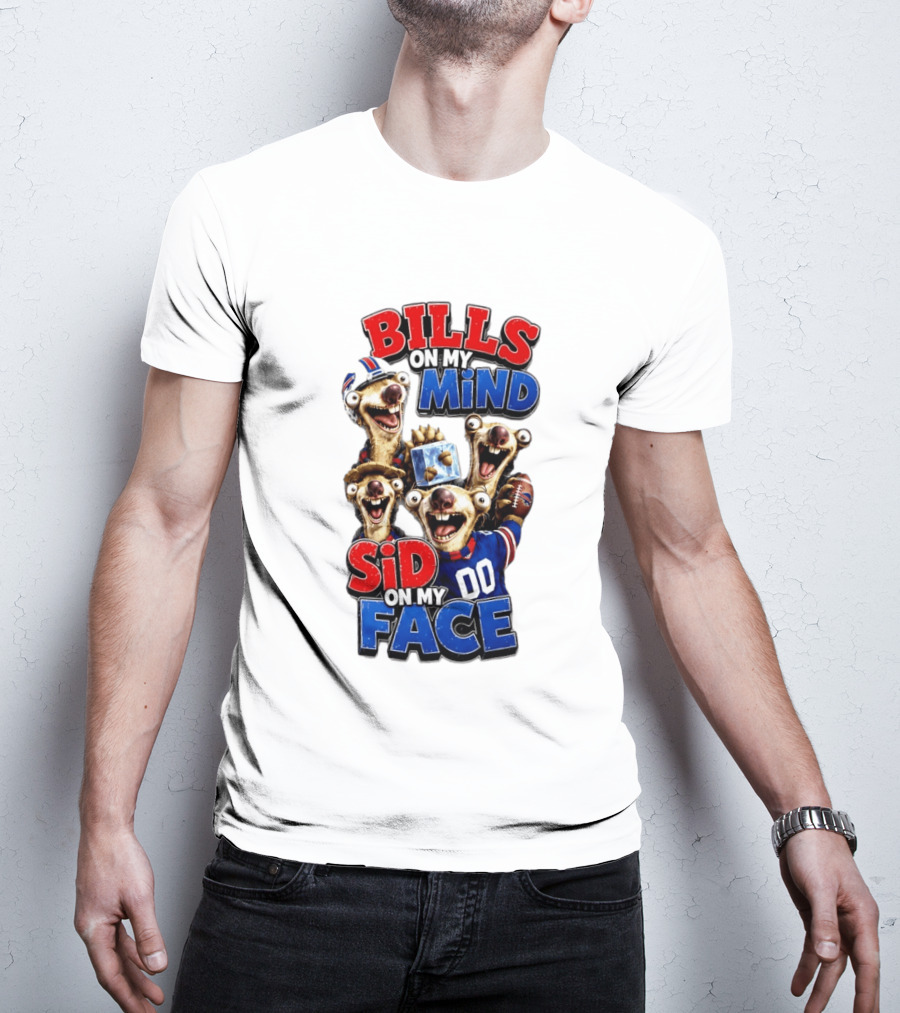 Buffalo Bills On My Mind Funny Sid Character Face Creation T-Shirt