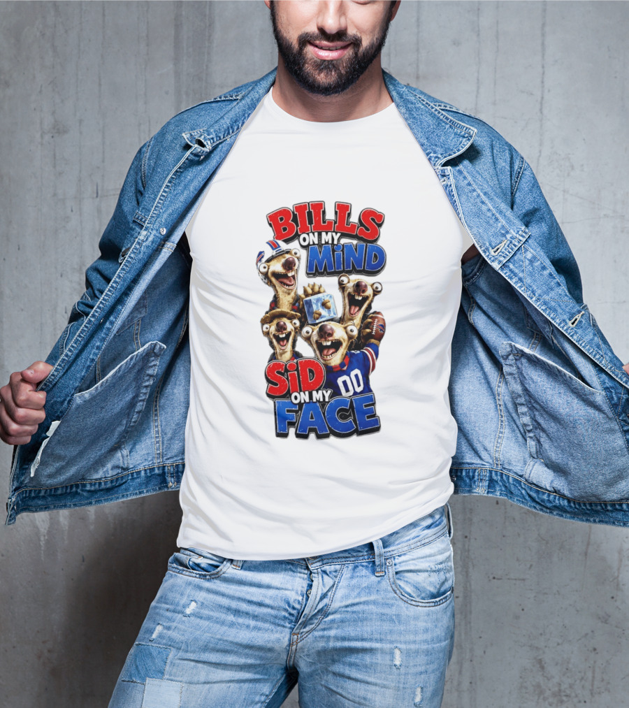 Buffalo Bills On My Mind Funny Sid Character Face Creation T-Shirt